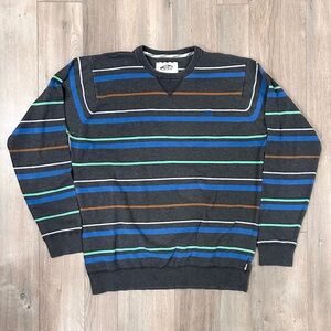 Vans V-Neck Sweater - Gray, Blue, Green, Brown